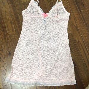 Victoria’s Secret light pink lace teddy